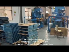 Heat exchanger fin press process